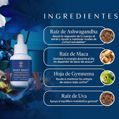Root Reset  Fórmula natural para reducir el cortisol e inflamación