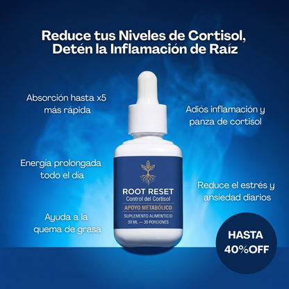 Root Reset  Fórmula natural para reducir el cortisol e inflamación